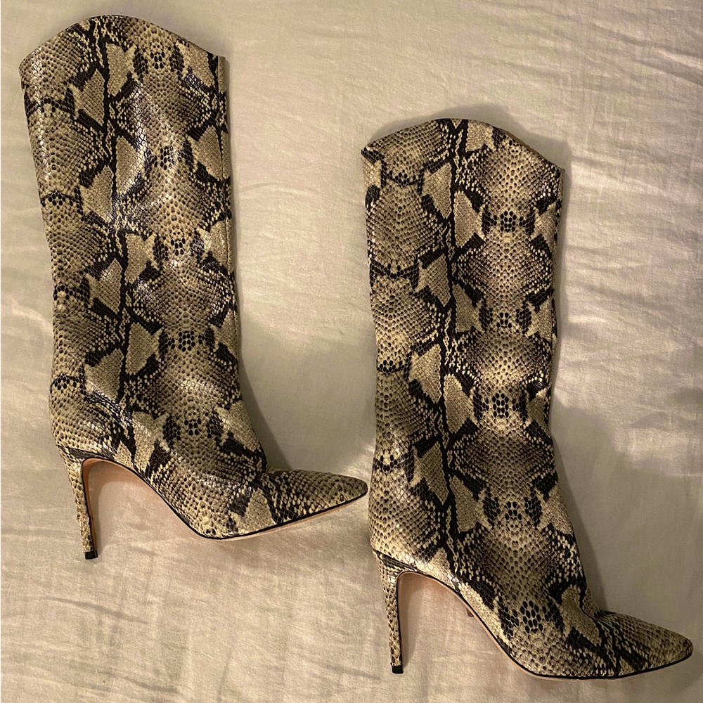 Schutz Maryana snakeskin boots